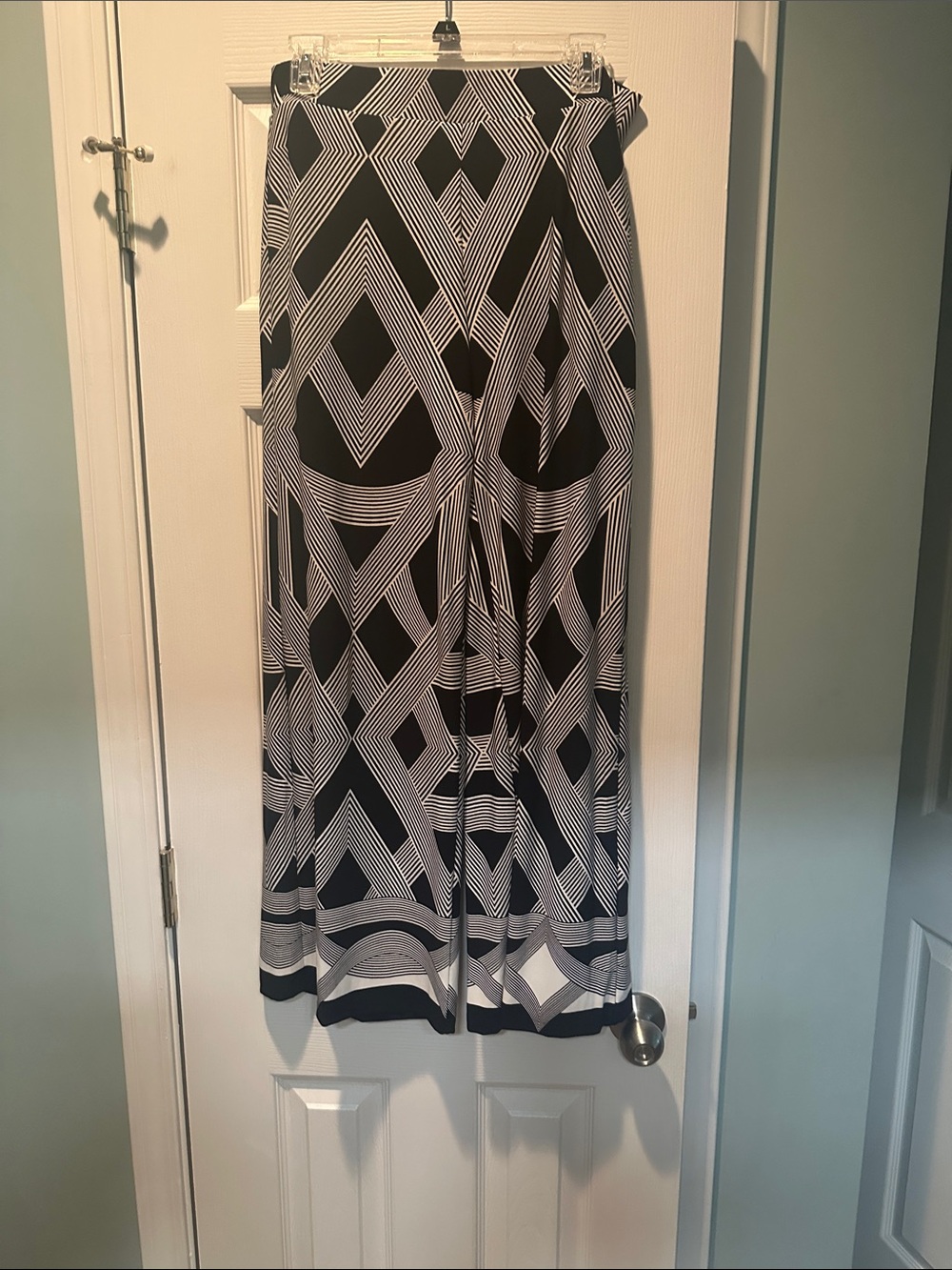 Black and White Geometric Maxi pants